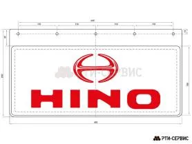 Брызговик 490х250 мм Hino (свет.) - фото 2