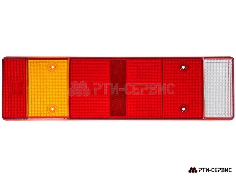 Стекло фонаря заднего 470х130х25 мм., 6 секций, универсальное