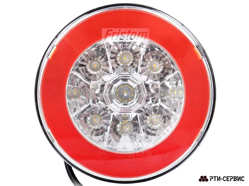 Фонарь задний  0021L (41007) 2-х функциональный. круглый LED 12/ 24 В