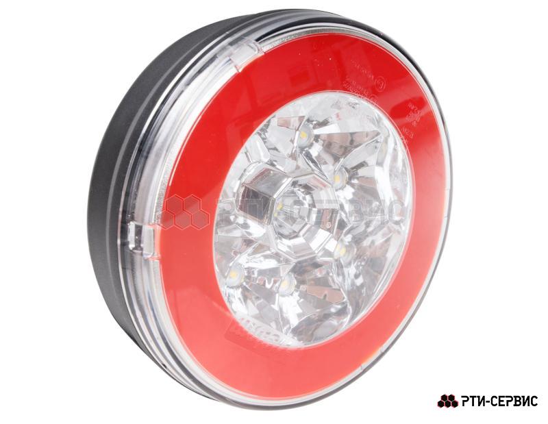 Фонарь задний  0021L (41007) 2-х функциональный. круглый LED 12/ 24 В - фото 2
