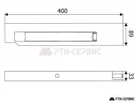 Замок борта алюминиевый 400 мм (левый) (ручка нержавейка)
